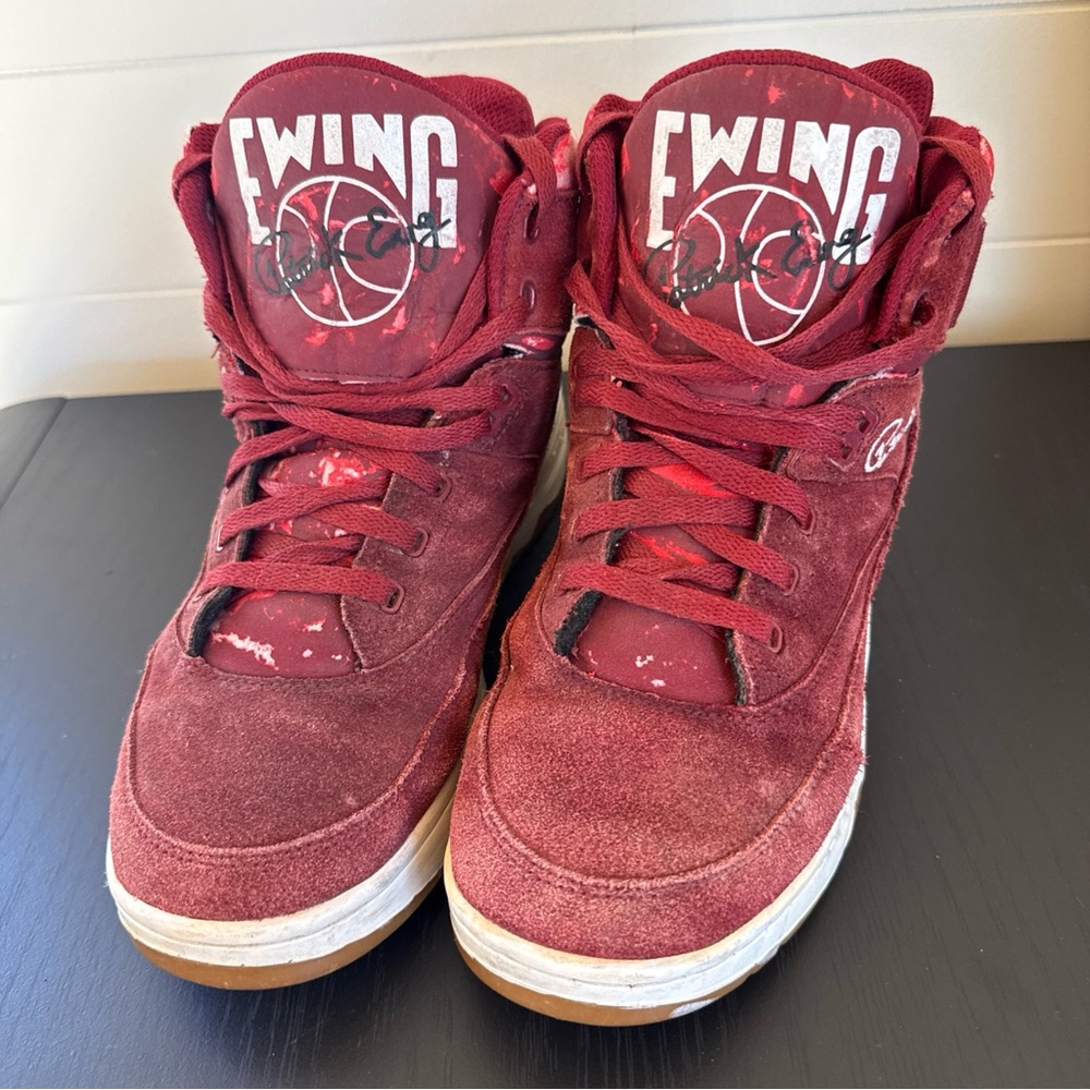 Patrick Ewing 33 HI Top Red Suede Sneakers - Size US 8  EUR 41 Vintage